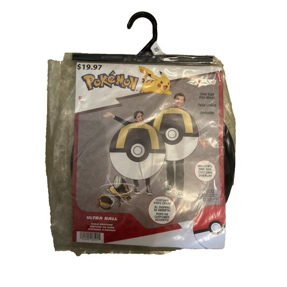 Disguise Pokemon Ultra Ball Costume Kids One Size Pikachu Pokeball Outfit - Picture 1 of 9